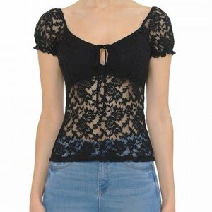 Ambiance Black Lace Blouse
